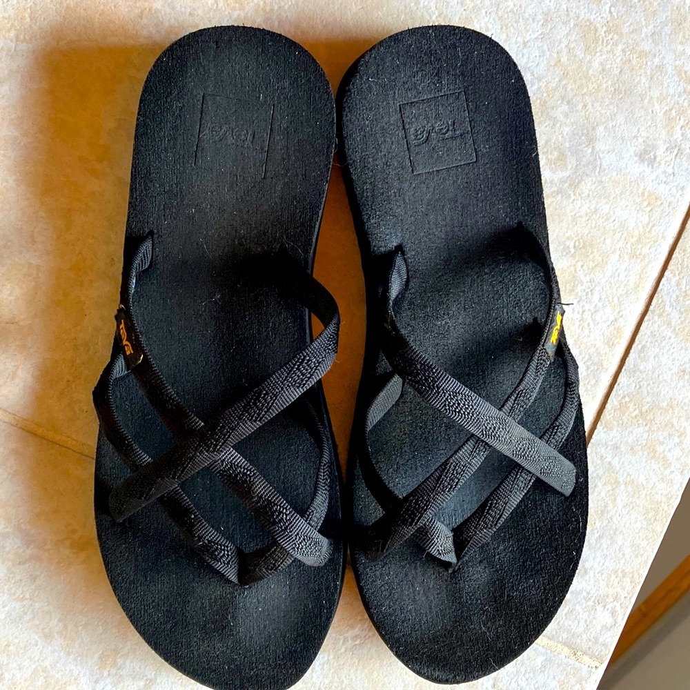 Teva Black Crisscross Sandals